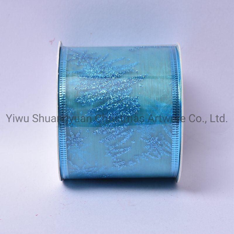 Christmas Ribbon Decor for Holiday Wedding Party Decoration Supplies Hook Ornament Craft Gifts