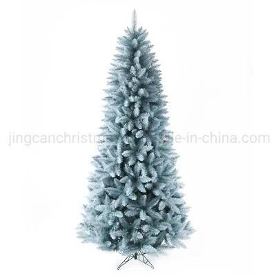 Artificial Blue Pointed PVC Christmas Tree