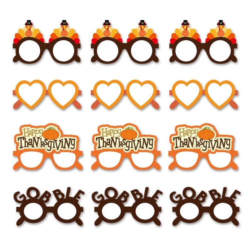 New Turkey Thanksgiving Day Costume Gift Party Supply Glasses