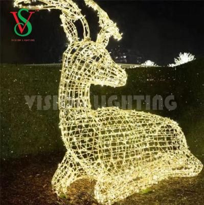 Large Outdoor Christmas Reindeer Motif Lights Zhongshan Vision Lighting