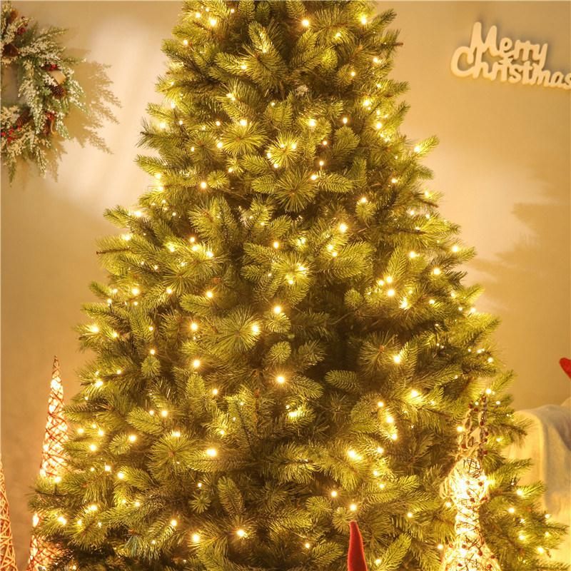 Luxury 0.5m 1m 2.1m 3m Mixed Leaf Christmas Decorative Tree with Warm White LED