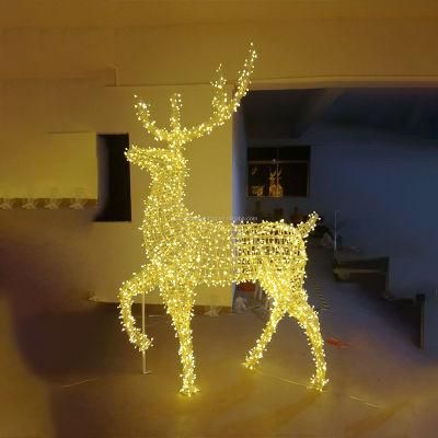Giant 3D LED Christmas Deer Decoration with Lights for Sale