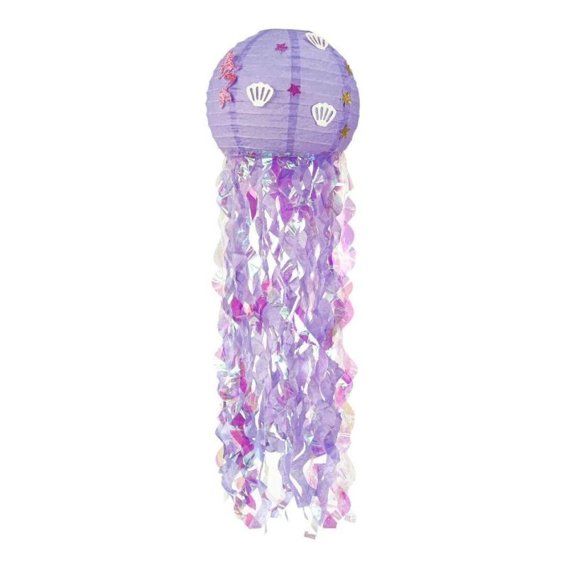 Marine Jellyfish Props Festival Decoration Supply Mermaid Starfish Seahorse Shell Theme Decoration Supplies 8 Color DIY Jellyfish Paper Lanterns Kindergarten