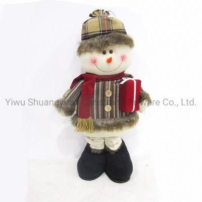 Giant Christmas Dolls Santa Claus Snowman Toys Christmas Decorations for Home Retractable Natal Figurines Christmas Gift for Kids