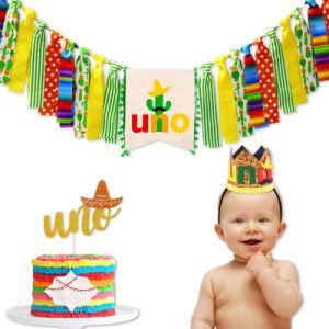Baby&prime;s Green Plant Theme Birthday Party Streamer Decoration Props