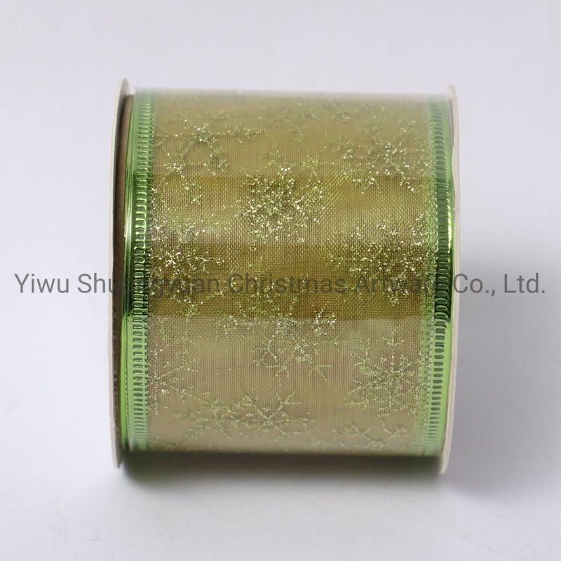 Christmas Ribbon Decor for Holiday Wedding Party Decoration Supplies Hook Ornament Craft Gifts