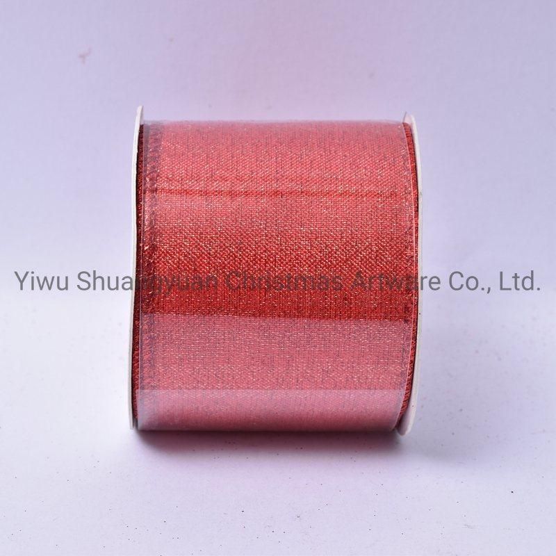 Christmas Ribbon Decor for Holiday Wedding Party Decoration Supplies Hook Ornament Craft Gifts