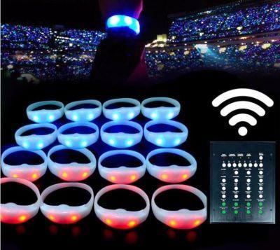 Light Wireless Programmable Silicone Wristband Remote Controlled LED Bracelet