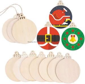 Funny DIY Laser Cut Wooden Ornaments for Christmas Gift Unfinished Home Decoration