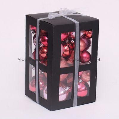 Christmas Ornaments Plastic Ball with Painted Pack Package