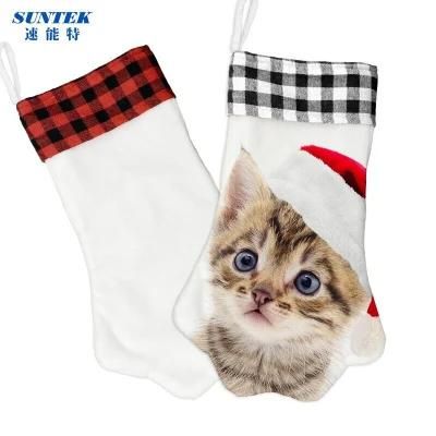 New Sublimation Blank Canvas Christmas Stocking