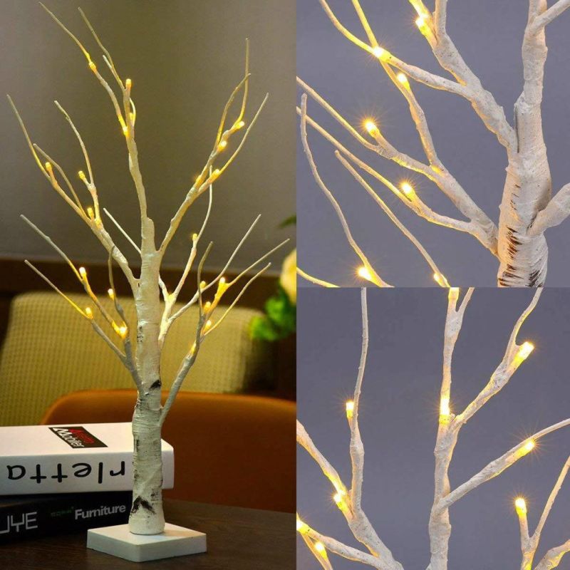 Birch Branches Decorate Christmas Interiors with Nordic LED Lights
