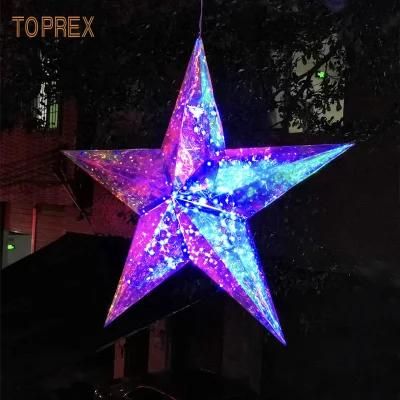 Best Selling Retail Item 3D Fairy Lights 3V Safe Hanging ceiling Decor LED Five-Star