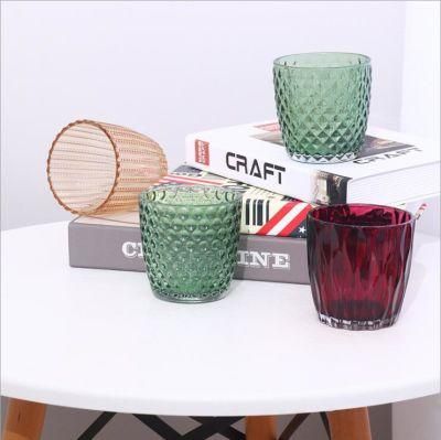 Cheap Round Customize Gift Art Glass Candle Holder Glass Jar