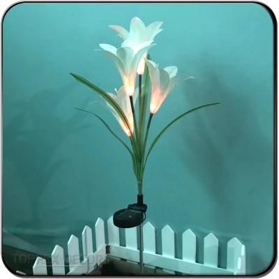 Festival Decorative Solar Power Lily Tulip Rose LED Artificial Flower Light