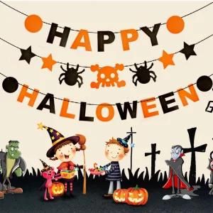 Umiss Paper Bunting Flag Banner Wedding Birthday Halloween Party Supplier