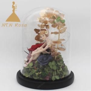 100% Handmade Preserved Flower Rose in Glass Dome