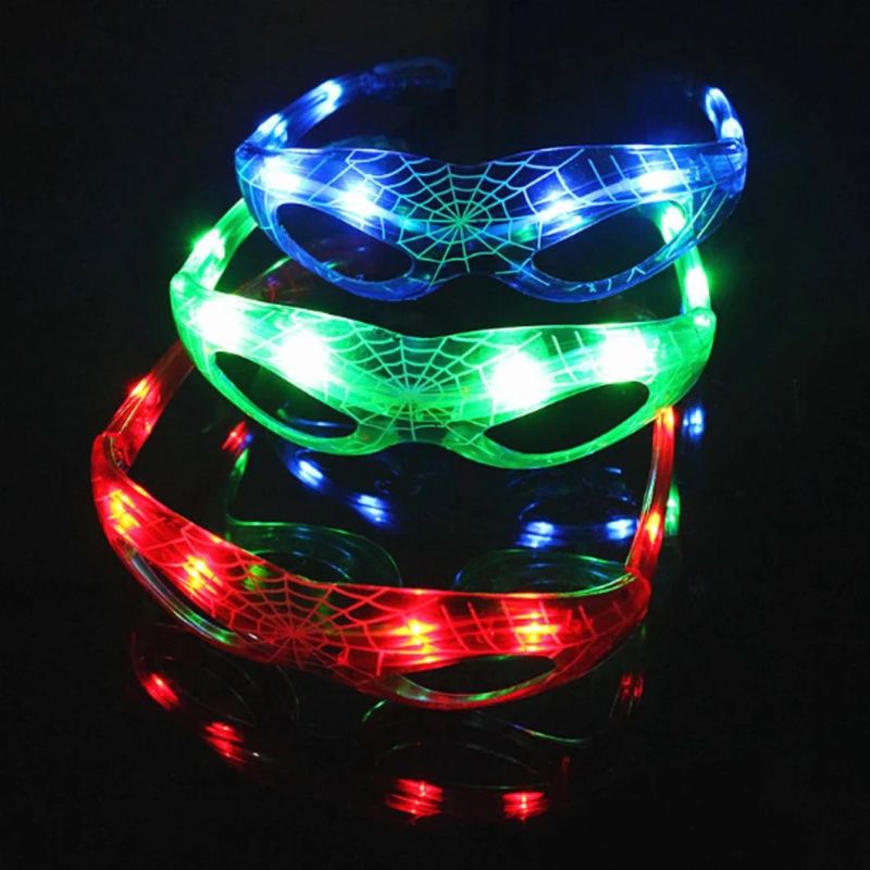 Luminous Spider-Man Flashing Mask Glasses Light