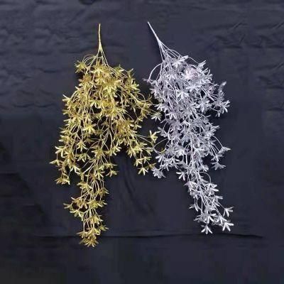 Glitter Pick Christmas Fern Spray Glittered Artificial Plant Decoration Stem