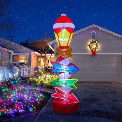 Inflatable Christmas Sign with Light Blow up Decorations for Garden Use