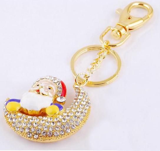 2020 Golden Metal Christmas Keychain