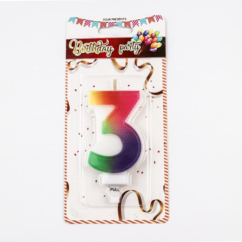 Happy Birthday Used Colored Number Cake Candle Wholesale