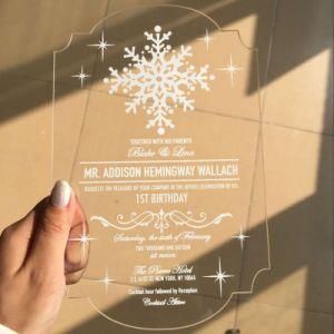 Low MOQ Customized Laser Engraving Acrylic Wedding Invitation