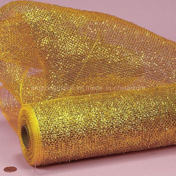 Fashion Laser Twinkle Metallic Deco Mesh for Packing