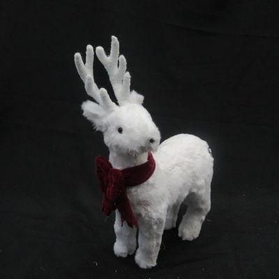 Hot Sell Christmas Ornament White Foam Deer