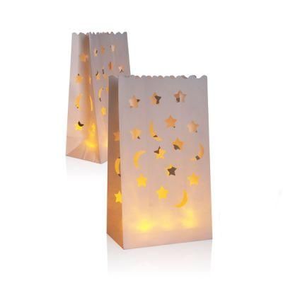 White Luminary Fireproof Paper Candle Bag for Party Decoration