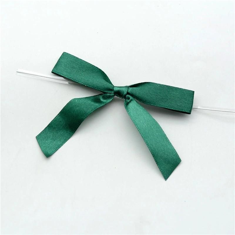 Satin Ribbon Bow with Twist Wire for Gift Deacration