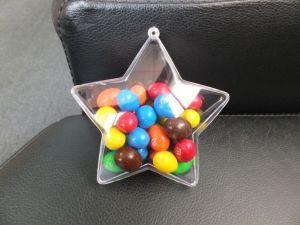 High Quality PS of Food Grade Plastic Openable Star Shale Christmas Decoration &amp; Food Container