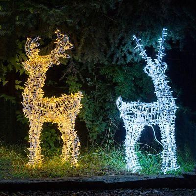 Outdoor Customized New Christmas Decoration 3D Large Deer LED Motif Lights
