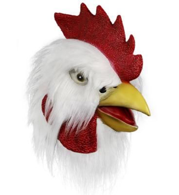 Easter Adult Accessory Cosplay Props Costume Full Head Latex Animal Fuzzy Rooster Funny Chicken Cock Props Realistic Face Mask