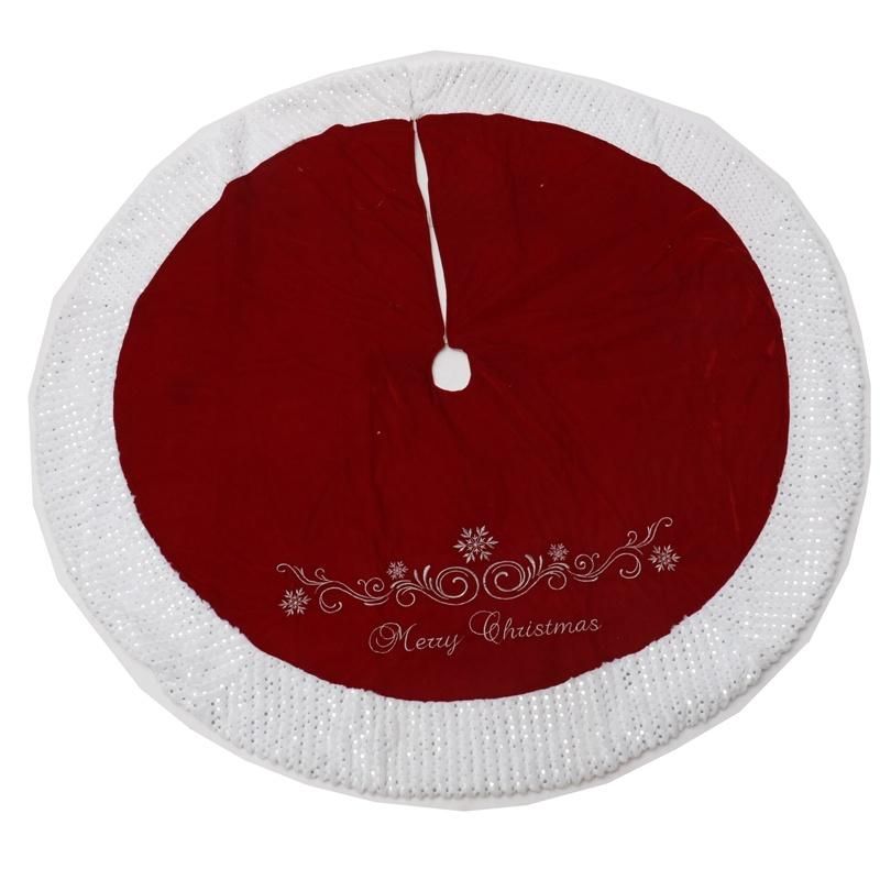 Factort Direct Sale Luxury Style Europe Market 120cm High Quality Christmas Tree Skirt