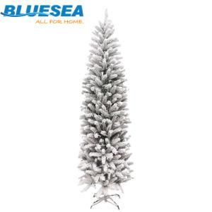 PVC Christmas Tree Tip Encryption Flocking Pencil Christmas Tree with Colored Lights