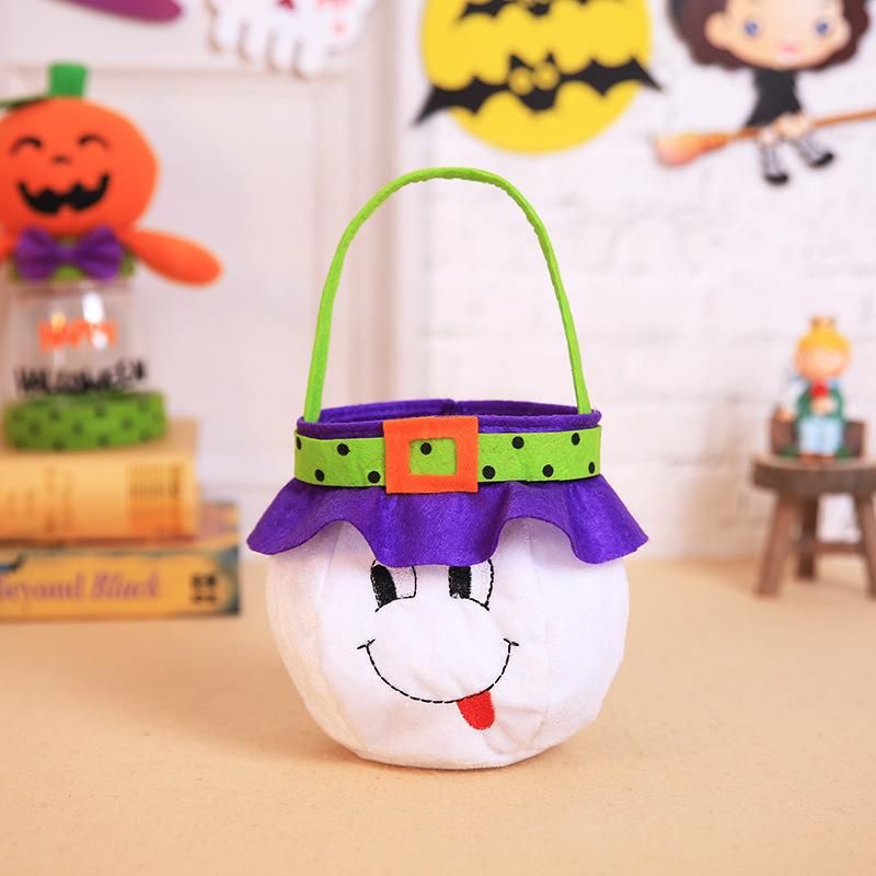 Halloween Decorations Witch Pumpkin Tote Bag Children′s Holiday Candy Bag Party Party Dress up Prop Bag