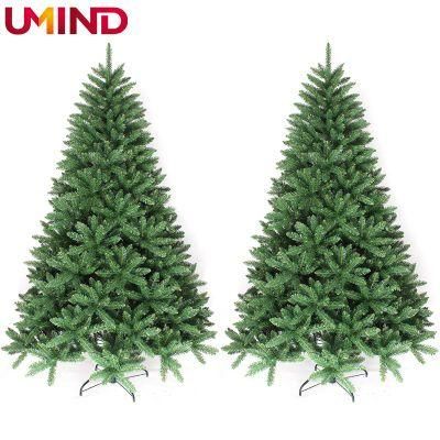 Yh2058 Good Quality Low MOQ 240cm Green PVC Christmas Trees Giant Christmas Decoration Tree Outdoor and Indoor