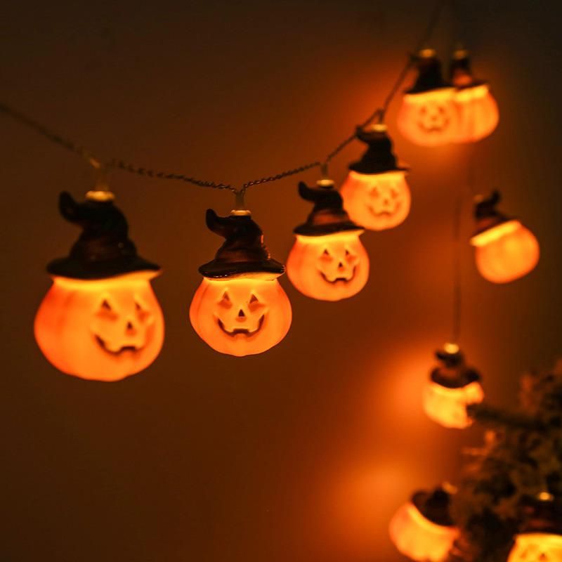 Battery Operated Decoration Orange Pumpkin LED Halloween Light