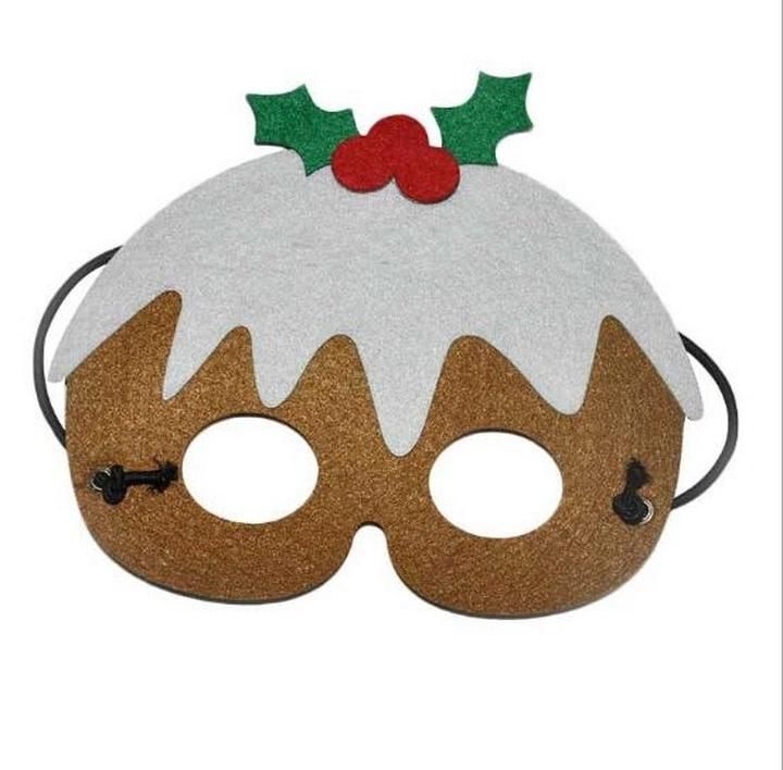 Children Party Cartoon Christmas Face Masks