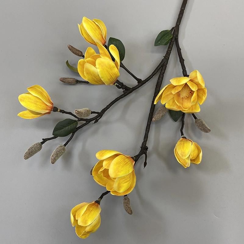 Factory Wholesale Real Touch 3D Print Magnolia Branches for Artificial Flower