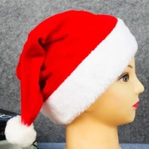 High Quality Plush Kids Adult Promotional Red and White Custom Giant Santa Hat