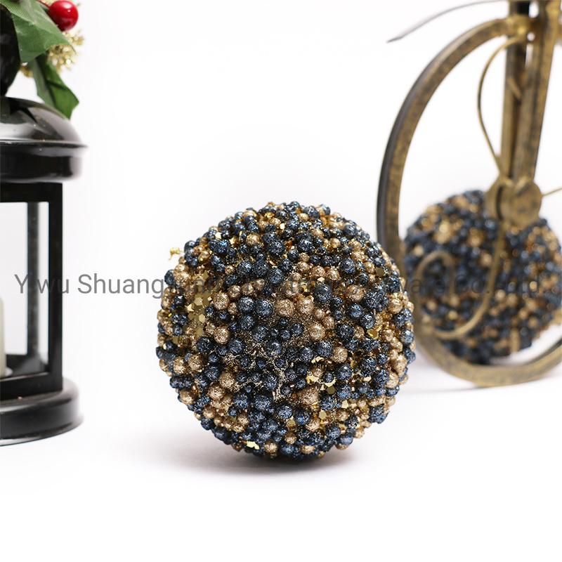 New Design High Sales Christmas Shiny Painted Ball for Holiday Wedding Party Decoration Supplies Hook Ornament Craft Gifts