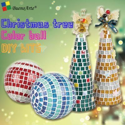 Christmas Tree Ball Kits DIY Handmade Mosaic Material Pack Christmas Gift Creative Decoration Items for Children