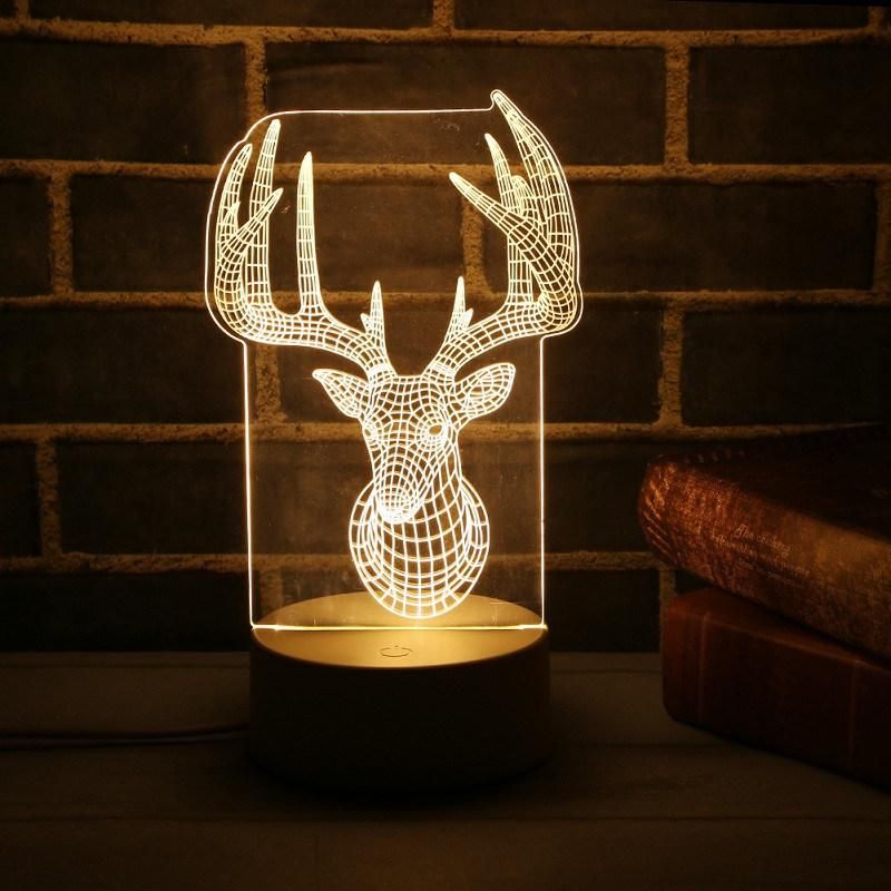 Christmas Gifts 3D LED Lamp Night Light Christmas Home Decorations