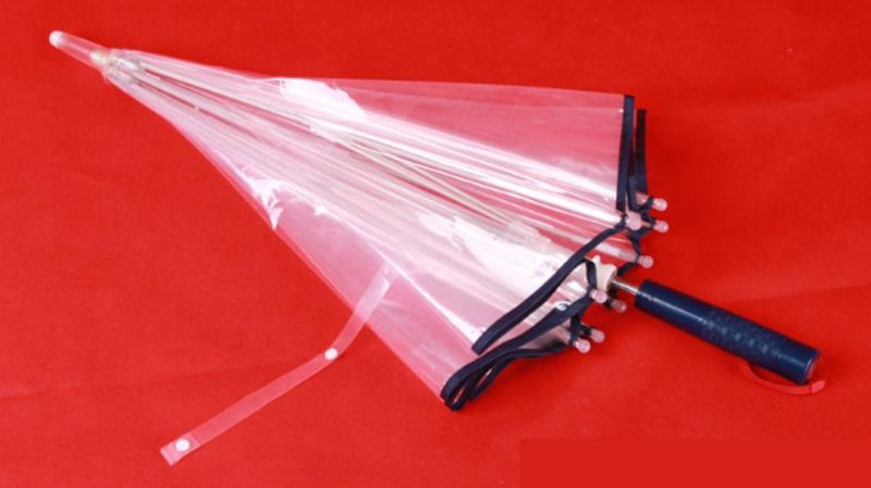 LED Light Transparent Umbrella Flashlight Glowing Umbrella Long Handle