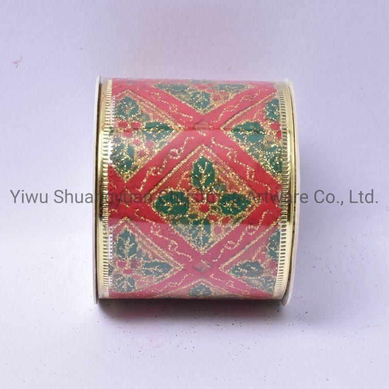 Christmas Ribbon Decor for Holiday Wedding Party Decoration Supplies Hook Ornament Craft Gifts