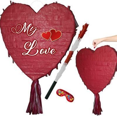 Birthday Party Decoration Heart Shaped Foil Pinata for Kids