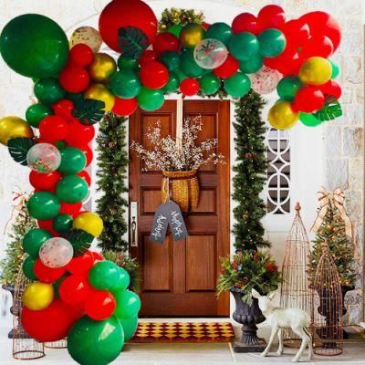 DIY 5in 10in 12in 18in Matte Green Red Latex Balloons Christmas Party Decorations Natural Latex Balloons Garland