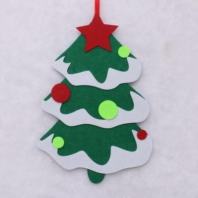 BSCI Certificate Factory Sale 22.5*15cm Felt Material Tree Shape Ornaments